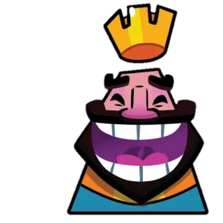 😂 King Clash Royale clash royale, king, laughing, game, character, mobile game telegram sticker