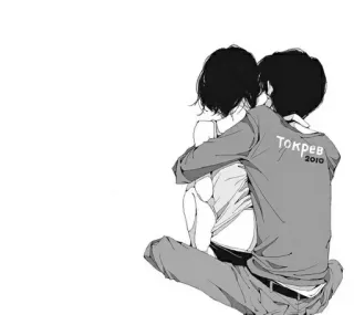 ♥️ Токрев 2010 abrazo, pareja, anime, manga, 2010 telegram sticker