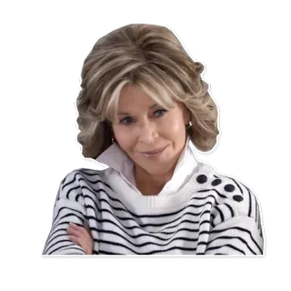 😏 Jane Fonda aktorka, celebrytka, kobieta, Jane Fonda, portret telegram sticker