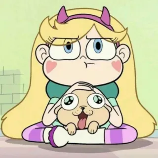 💫 Star Butterfly Star vs. the Forces of Evil Dibujo animado, Perro, Lindo, Chica, Animación whatsapp sticker