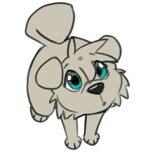 🥺 puppy, dog, cute, animal, cartoon, pet, drawing, furry whatsapp sticker