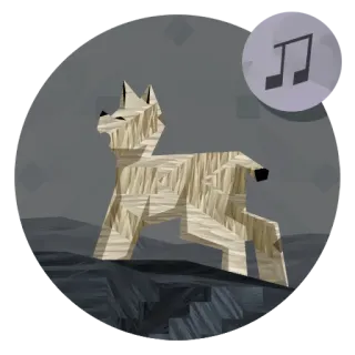 🎤 cane, animale, musica, geometrico, adesivo telegram sticker