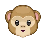 🐵 обезьяна, животное, милый, мультик, эмодзи, лицо telegram sticker