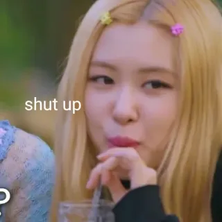 ❤ shut up Мем, Смешной, Выражение, Роза telegram sticker
