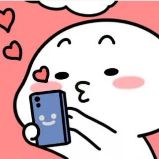 😙 Dessin animé, Amour, Mignon, Téléphone, Baiser telegram sticker