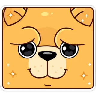 🙂 urso, fofo, adesivo, desenho animado, animal, mascote telegram sticker