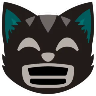 😸 gato, emoji, adesivo, animal, engraçado, desenho animado telegram sticker