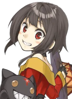 😀 Megumin Konosuba Anime, Manga, Süß, Cartoon, Sticker, Megumin, Konosuba whatsapp sticker