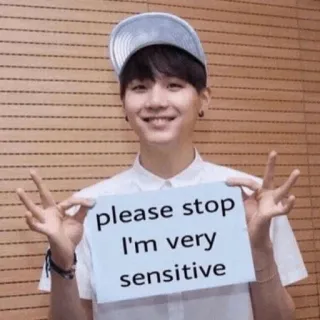 🙂 please stop
I'm very
sensitive sensibile, supplicante, stop, kpop, min yoongi telegram sticker