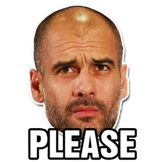 😔 PLEASE пеп гвардиола, тренер, футбол, soccer, пожалуйста, умолять telegram sticker