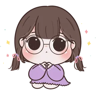 🧚‍♀ pegatina, dibujo animado, lindo, chica, anime, kawaii telegram sticker
