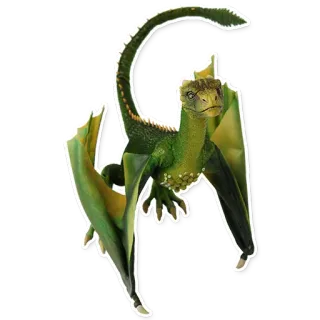 🐉 draak, wezen, fantasie, mythisch, reptiel, groen whatsapp sticker