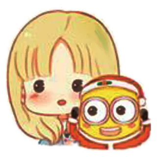 😮 Мультфильм, Аниме, Стикер, Милый, Чиби telegram sticker