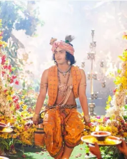 🌸 Krishna hinduísmo, religião, deus, Krishna, espiritual telegram sticker