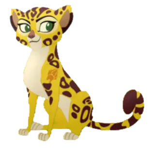 🙂 Fuli The Lion Guard léopard, Fuli, la garde du roi lion, dessin animé, animal telegram sticker