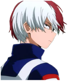 🤨 Shoto Todoroki My Hero Academia 动漫, 轰焦冻, 英雄, 漫画, 超能力 telegram sticker