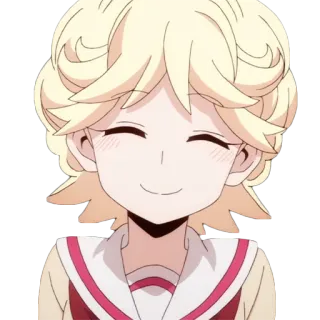 😇 Anime, Dibujos animados, Personaje, Sonrisa, Lindo, Retrato telegram sticker