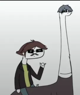 😭 Cartoon, Figuren, Reiten, Strauß, Sonnenbrille, Cool, Lustig telegram sticker