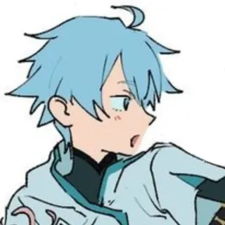 😯 Chongyun Genshin Impact anime, chibi, video game, cryo, exorcist telegram sticker