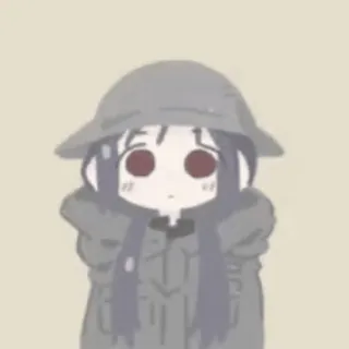 😆 Аниме, Девушка, Зима, Шапка, Пальто telegram sticker