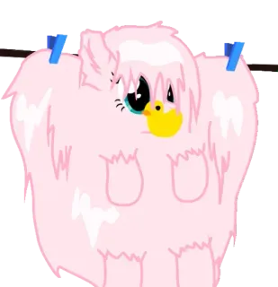 🤯 cute, fluffy, pink, animal, cartoon, kawaii telegram sticker