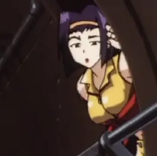 😧 Faye Valentine Cowboy Bebop Anime, Cowboy Bebop, Faye Valentine, Personaje, Dibujos animados, Serie de TV telegram sticker