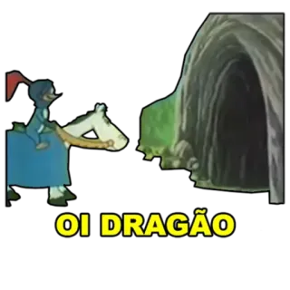 🐲 OI DRAGÃO dragão, desenho animado, cavaleiro telegram sticker