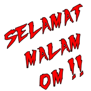 👋 SELAMAT MALAM OM!! Gruß, Nacht, Rot, Text telegram sticker