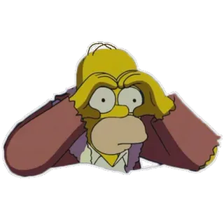 😎 Homer Simpson The Simpsons homer simpson, the simpsons, cartoon, shocked, eyes wide, confused telegram sticker