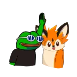 🤝 Meme, Hoạt hình, Ngón tay, Xúc phạm, Pepe, Cáo whatsapp sticker