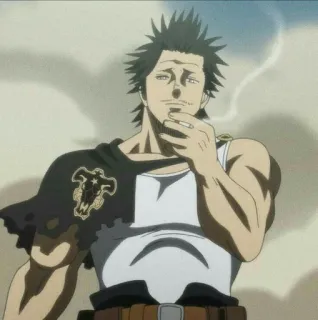 🗡 Yami Sukehiro Black Clover Anime, Black Clover, Yami, Yami Sukehiro, Karakter, Manga whatsapp sticker