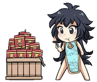 🎈 애니메이션, 만화, 폭죽, 성냥, 축하, 전통 telegram sticker