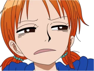😒 Nami One Piece Anime, Manga, Nami, One Piece, Expresión facial, Dibujos animados whatsapp sticker