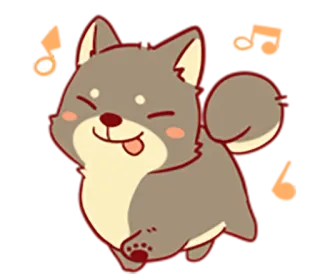 🐶 หมา, สัตว์, น่ารัก, สติกเกอร์, ชิบะอินุ, ลูกหมา, การ์ตูน telegram sticker