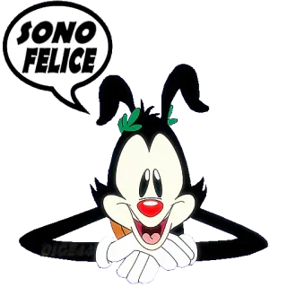 😃 SONO FELICE мультфильм, счастливый, радость, итальянский telegram sticker