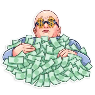 🤑 tiền, giàu, đô la, sự giàu có, tiền mặt telegram sticker