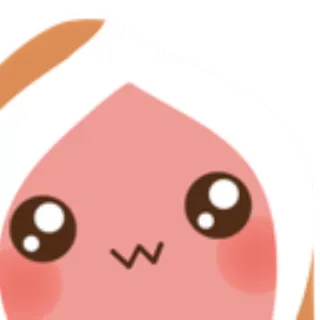 😵 персик, фрукт, милый, каваи, наклейка, еда telegram sticker