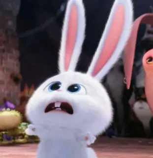 🍼 Snowball The Secret Life of Pets thỏ, động vật, dễ thương, trắng telegram sticker