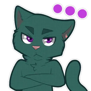 😑 แมว, โกรธ, สัตว์, สติกเกอร์, การ์ตูน, สัตว์ตระกูลแมว telegram sticker