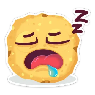 🌚 sleeping, emoji, cartoon, character, zzz telegram sticker