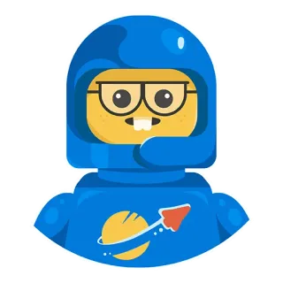 🤓 Lego, Astronot, Luar angkasa, Roket, Mainan, Kartun whatsapp sticker