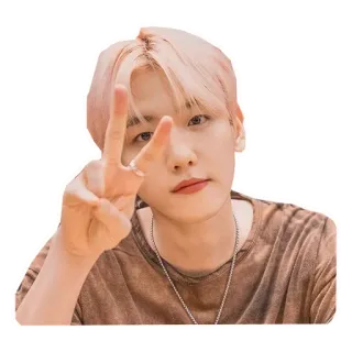 ✌️ kpop, persona, ídolo, signo de la paz, cantante, hombre whatsapp sticker