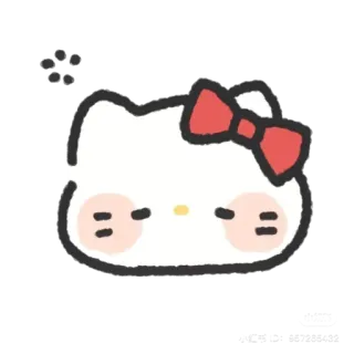 😣 Hello Kitty hello kitty, мультфильм, кошка, бант, милый, каваи telegram sticker