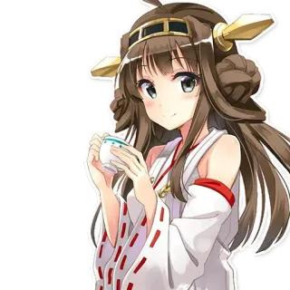 🙂 anime, girl, character, kawaii, cute, tea telegram sticker