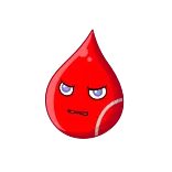 😡 krew, kropla, czerwony, zły, kreskówka, wyraz twarzy telegram sticker
