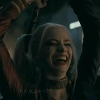 😂 Harley Quinn harley_quinn.098 Harley Quinn, DC Comics, villana, Margot Robbie, personaje de cómic, coletas, Escuadrón Suicida telegram sticker