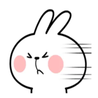 🙁 Hase, Cartoon, Häschen, Niedlich, Tier, Aufkleber telegram sticker