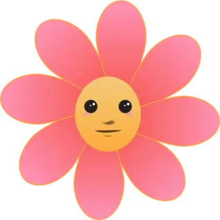 Ⓜ️ Blume, Pflanze, süß, Blumenmuster, rosa, Gesicht whatsapp sticker