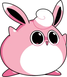 😃 Wigglytuff Pokemon wigglytuff, pokemon, imut, merah muda, kawaii telegram sticker