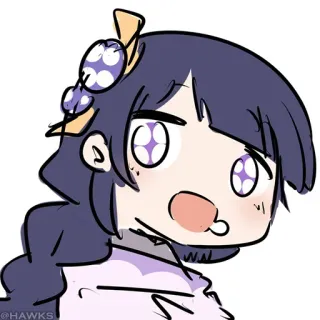💠 Raiden Shogun Genshin Impact anime, genshin impact, raiden shogun, cute, sticker, fanart telegram sticker